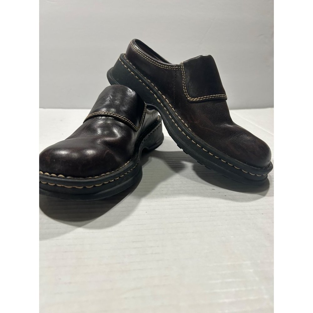 Clarks Brown Leather‎ Mules Size 6M Damaged Soles
